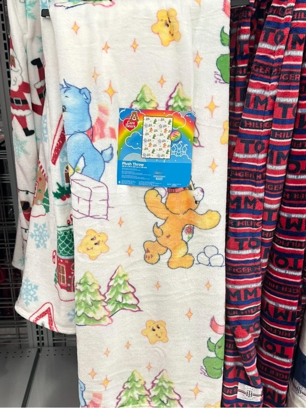 Care Bears Holiday Winter Plush Throw Blanket